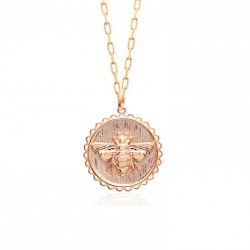 bee pendant necklace -18k rose gold plated  bee pendant necklace -18k rose gold plated