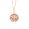 bee pendant necklace -18k rose gold plated 
