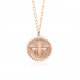 bee pendant necklace -18k rose gold plated 