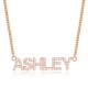 diamond name necklace - rose gold plated 