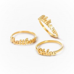 script name ring 18k gold plated script name ring 18k gold plated