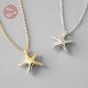 small seastar necklace with 18k gold plating 