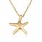 small seastar necklace with 18k gold plating 