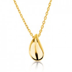 small teardrop Pendant necklace with 18k gold plating small teardrop Pendant necklace with 18k gold plating