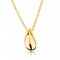 small teardrop Pendant necklace with 18k gold plating