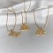 initial pendant necklace in 18k gold plating - retro style  