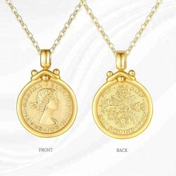 Vintage Elizabeth coin  necklace