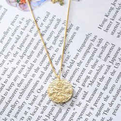 Angel coin pendant necklace