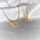 Initial Pendant Necklace In 18k Gold Plating - Retro Style 