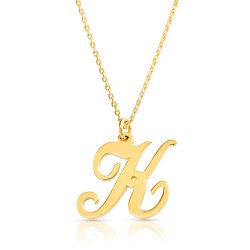 18k gold plated initial necklace (letter k) 18k gold plated initial necklace (letter k)