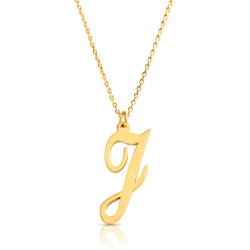 18k gold plated initial necklace (letter J) 18k gold plated initial necklace (letter J)