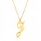 18k gold plated initial necklace (letter J)