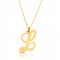 18k gold plated initial necklace (letter L)