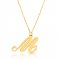 18k gold plated initial necklace (letter M)