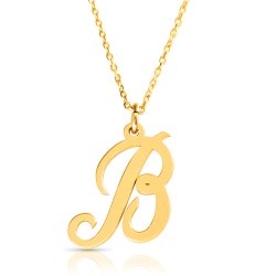 18k gold plated initial necklace (letter B) 18k gold plated initial necklace (letter B)