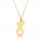 18k gold plated initial necklace (letter E)