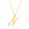 18k gold plated initial necklace (letter N)