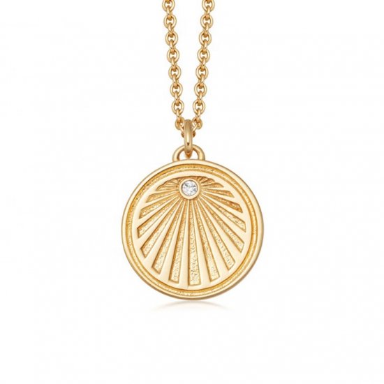 sunrise  pendant necklace in gold plating