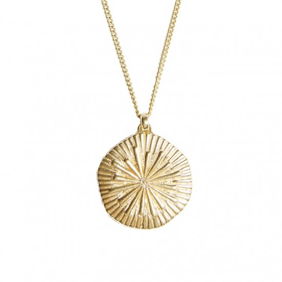 minimalist coin necklace in gold plating