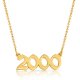 Year necklace - 18k gold plated silver