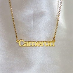 18k gold plated sterling silver name necklace  18k gold plated sterling silver name necklace