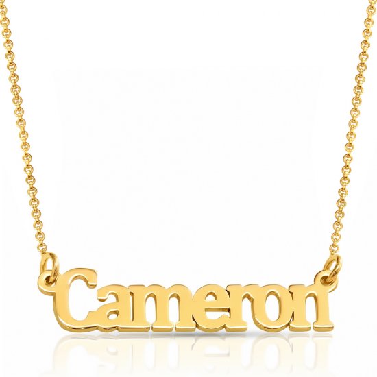 18k gold plated sterling silver name necklace 