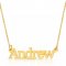 18k gold plated silver name necklace for man 