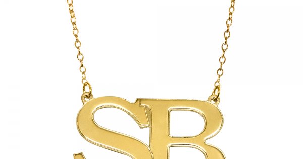 Cheap Gold Plated Letter T Charm Necklace For Girlfriend - Jewenoir