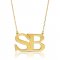 large initial letters necklace - 18k gold plated