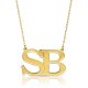 large initial letters necklace - 18k gold plated