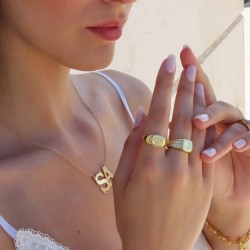  initial letters necklace - 18k gold plated