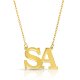  initial letters necklace - 18k gold plated