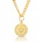 18k gold plated gourmet coin necklace