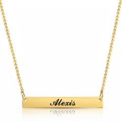 gold plated personalized bar necklace gold plated personalized bar necklace