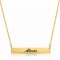 gold plated personalized bar necklace