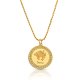 gold plated zodiac pendant :Taurus