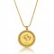 gold plated zodiac pendant : pisces