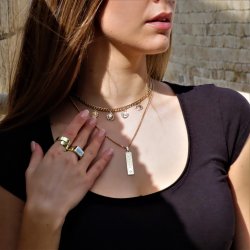 Queen Elizabeth medallion choker -18k gold plated