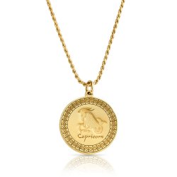 Gold Plated Zodiac Pendant : Capricorn Gold Plated Zodiac Pendant : Capricorn
