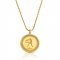 Gold Plated Zodiac Pendant : libra