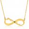 Infinity Necklace With 2 Names & Swarovski Birthstone