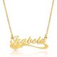 18k gold plated name necklace and heart at the bottom