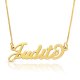 18k gold plated silver name necklace