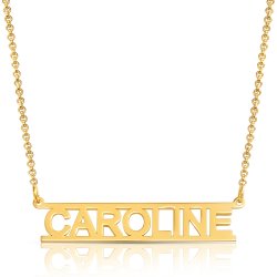 Cut out name necklace - 18k gold plated Cut out name necklace - 18k gold plated
