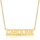 Cut out name necklace - 18k gold plated