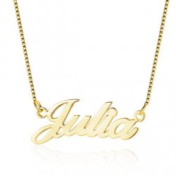 18k gold plated classic name necklace     18k gold plated classic name necklace