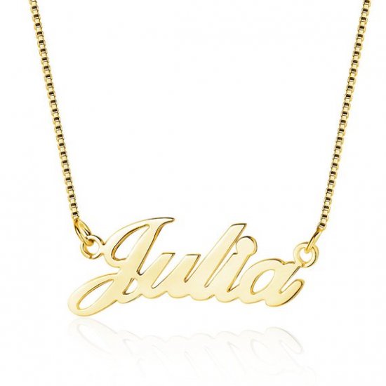 18k gold plated classic name necklace    