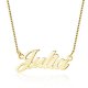 18k gold plated classic name necklace    