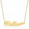 heart name  necklace in 18k gold plated silver 