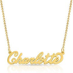 Name Necklace 18K Gold Plating on Silver  Name Necklace 18K Gold Plating on Silver